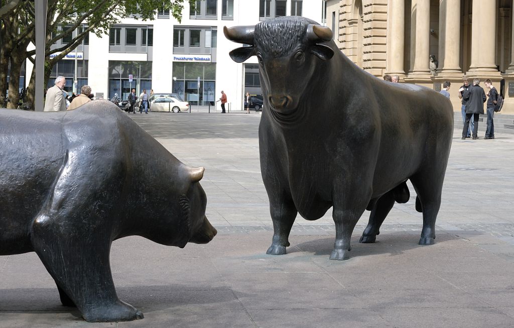 Bulle und Bär Frankfurt Börse